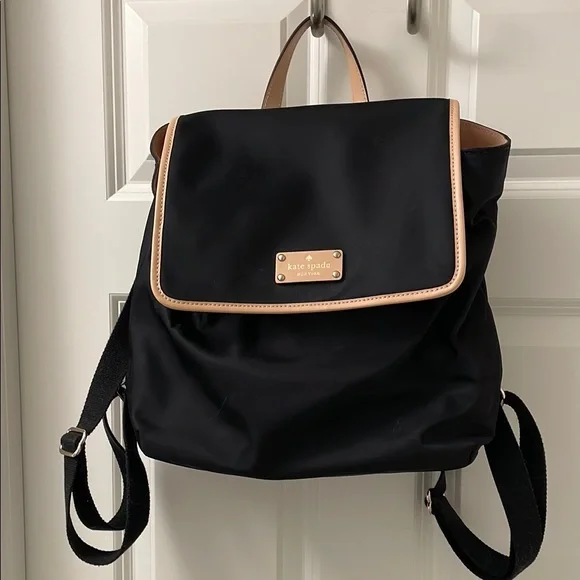 Kate Spade black nylon backpack - Picture 1 of 6